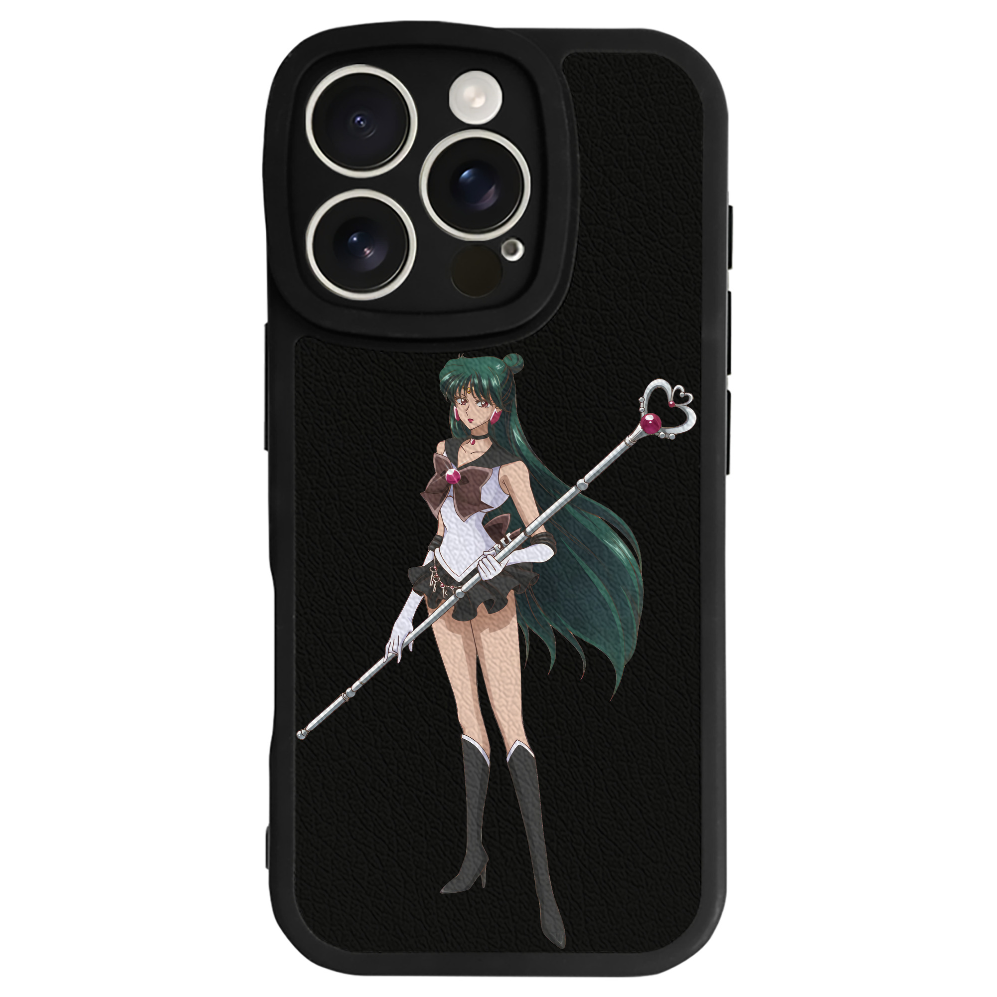 （画像用） 美少女戦士セーラームーン 冥王せつな Sailor Moon Meiou Setsuna 【iPhone 16シリーズ対応】シリコンスマホケース（レザー調） 材質：シリコン